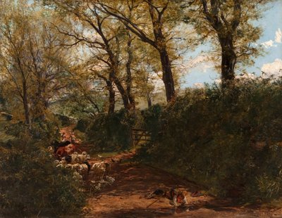 Spring Sunshine: A Lane nær Melrose av Alexander Jnr. Fraser