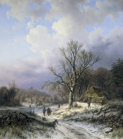 Snølandskap av Alexander Joseph Daiwaille