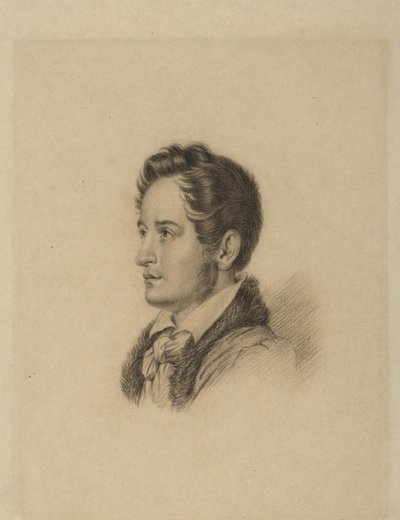 Portrett av forfatteren Alexander Herzen 1812-1870, ca 1836 av Alexander Lavrentievich Vitberg