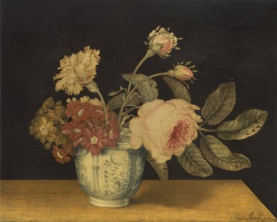 Blomster i en Delftkrukke av Alexander Marshal