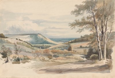 Boxhill fra West Humble Lane av Alexander Monro