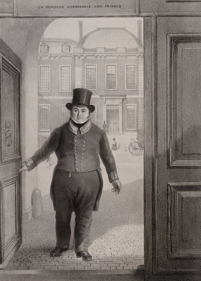 Entrance Gate, British Museum, Holborn, London, c1850 av Alexander O