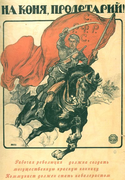 Til hest, proletar! Plakat, 1918 av Alexander Petrovich Apsit