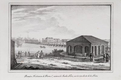 Hytte til Peter den store serien utsikt over St. Petersburg, 1820-årene av Alexander Pluchart