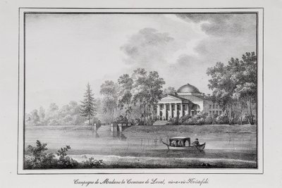 Summer House of Countess de Laval på Aptekarsky Island Series Views of Saint Petersburg, 1820s av Alexander Pluchart