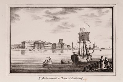The Academy of Sciences Series Views of Saint Petersburg, 1820s av Alexander Pluchart