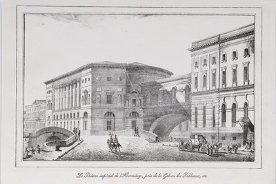 The Hermitage Theatre in Saint Petersburg Series Views of Saint Petersburg, 1820s av Alexander Pluchart