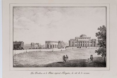 Yelagin-palasset i Saint Petersburg Series Views of Saint Petersburg, 1820-tallet av Alexander Pluchart