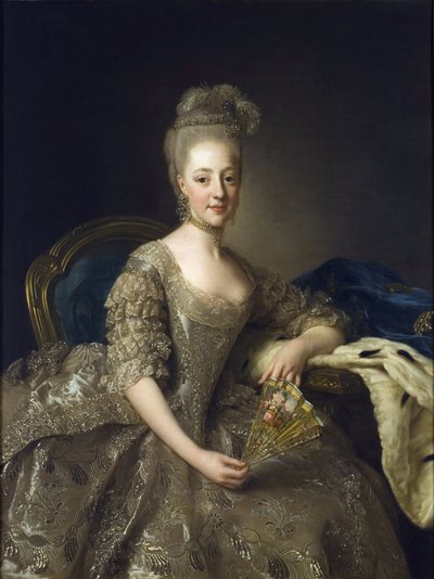 Hedwig-Elisabeth-Charlotte av Schleswig-Holstein-Gottorp - Portrett av Hedwig Elisabeth Charlotte av Holstein Gottorp (1759-1818) - Maleri av Alexander (Alexandre) Roslin (1718-1793) av Alexander Roslin