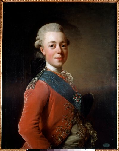 Portrett av Paul I (1754 - 1801), keiser av Russland. Maleri av Alexander Roslin (1718 - 1793) Ec. Saksøkt. av Alexander Roslin
