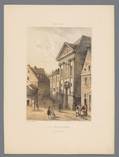 Bonnefantenklooster te Maastricht Gravene (kjent som Bons-Enfants) (tittel på objekt) Monumenter i Maastricht (serietittel) av Alexander Schaepkens
