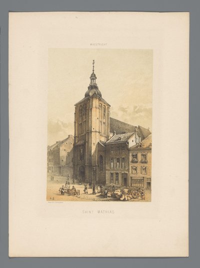 Saint Matthias-kirken i Maastricht Saint Mathias (tittel på objekt) Monuments de Maastricht (serietittel) av Alexander Schaepkens