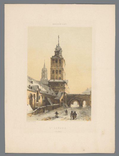 Basilikaen Saint Servatius i Maastricht St Servais (Côté Nord) (tittel på objekt) Monuments de Maastricht (serietittel) av Alexander Schaepkens