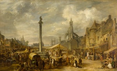 A Scotch Fair, ca. 1834 (olje på panel) av Alexander Snr Fraser