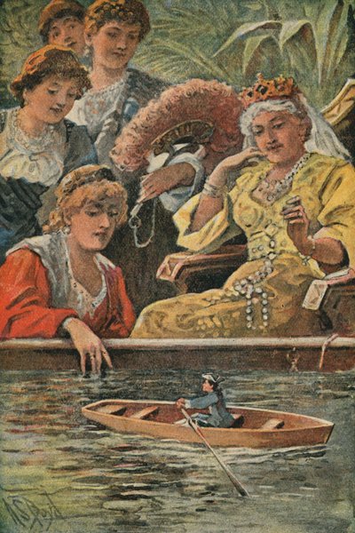 Gulliver i kjempenes land (fargelitografi) av Alexander Stuart Boyd