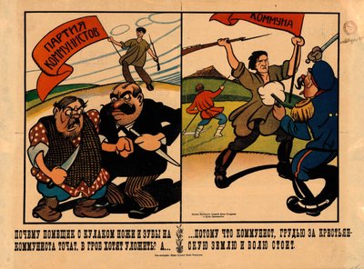 Hvorfor sliper grunneier og kulak kniver og tenner..., 1920. av Alexander Vasilyevich Lebedev