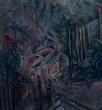 Byen, 1919 av Alexander Vasilyevich Shevchenko