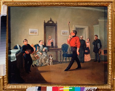 Peaceful Marsomania - Maleri av Alexander Vasilyevich Ustinov (1796-1868), olje på lerret av Alexander Vasilyevich Ustinov