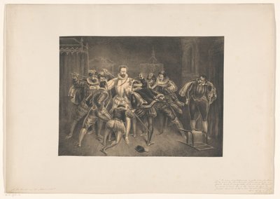 Drapet på Henry av Guise Dødsfall av Henrij de Guijse av Alexander Ver Huell (signed by artist)