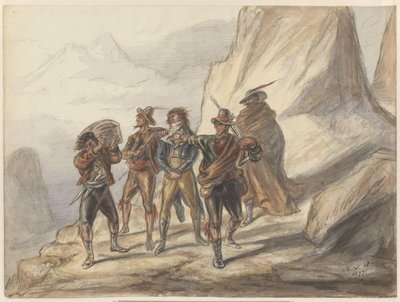 Et ran i et fjellandskap av Alexander Ver Huell
