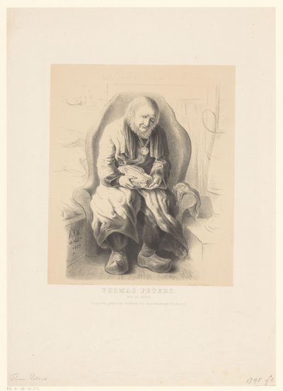 Portrett av Thomas Peters Thomas Peters. Gammel 112 år (tittel på objekt) av Alexander Ver Huell