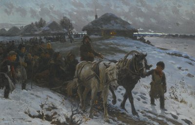 Leaving For The Hunt, 1915 av Alexander Vladimirovich Makovsky