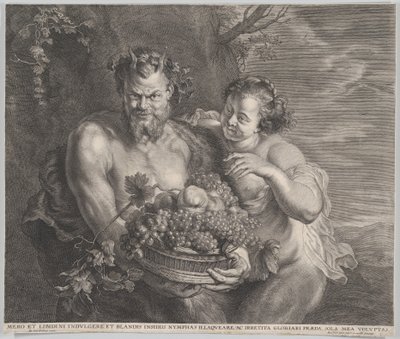 Satyr og Bacchante, ca. 1650-95. av Alexander Voet