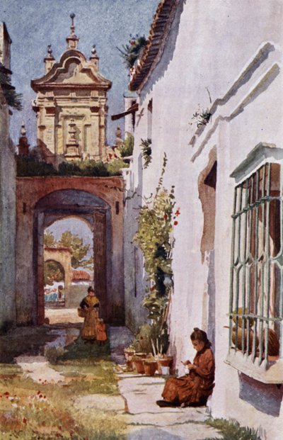 I Sevilla (farge litho) av Alexander Wallace Rimington