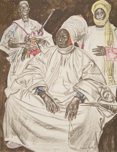Barma Mata, Sultan of Zinder, fra Drawings and Paintings of Africa, henrettet under Citroen Center Africa-ekspedisjonen, andre Haardt Audouin-Dubreuil-oppdraget, pub. Paris, 1927 av Alexander Yakovlev