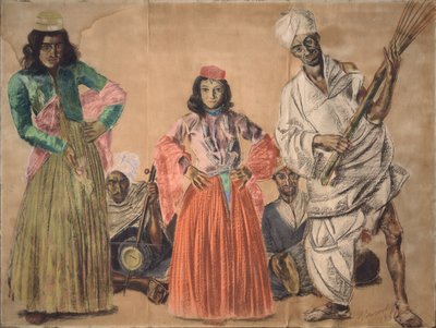 Musikere i Srinagar, 1932 av Alexander Yevgenyevich Yakovlev