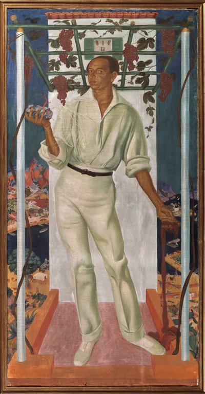 Portrett av den meksikanske kunstneren Roberto Montenegro Nervo 1887-1968, 1915 av Alexander Yevgenyevich Yakovlev
