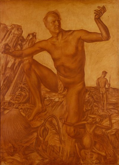 Portrett av sangeren Fyodor Shalyapin 1873-1938, 1917 av Alexander Yevgenyevich Yakovlev