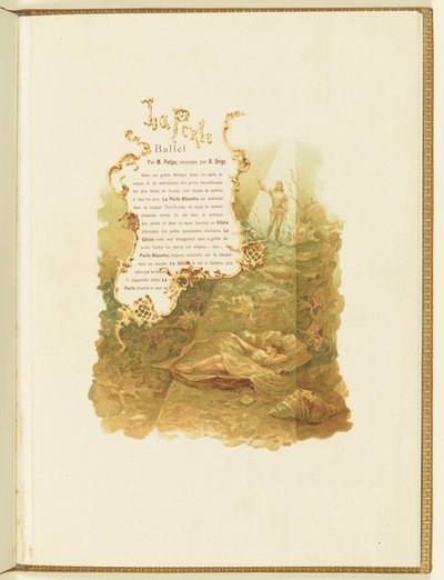 Program for balletten La Perle av Marius Petipa og Riccardo Drigo, 1896. av Alexander von Hohen
