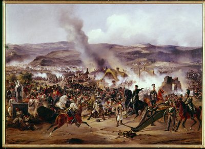 Napoleonskrigene: slaget ved Kulm (nåværende Chlumec) i Böhmen (Tsjekkia) den 30.08.1813 mot den franske hæren en koalisjon av prøyssiske, østerrikske og russiske tropper, under det tyske felttoget. Maleri av Alexander av Alexander von Kotzebue