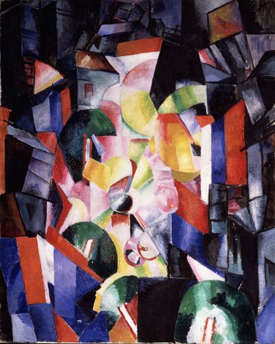 Byen om natten, 1915 av Alexandra Alexandrowna Exter