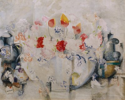 Vase med blomster av Alexandra Alexandrowna Exter