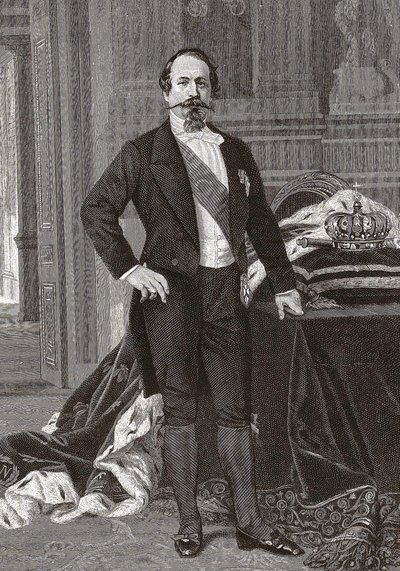 Portrait of Napoleon III, Emperor of the French - grav. from the painting by Alessandro Cabanel. av after Alexandre Cabanel