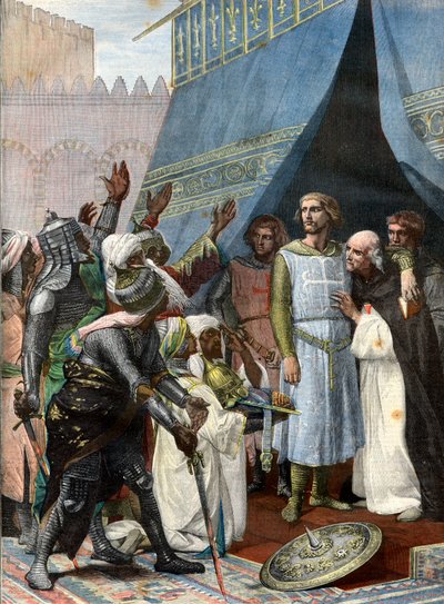 St. Louis i Jerusalem - gravering etter Cabanel - Louis IX 9 dit Saint Louis (Saint Louis av after Alexandre Cabanel