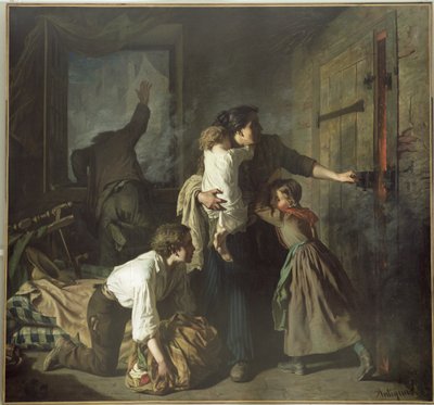 Brannen, 1850 av Alexandre Antigna