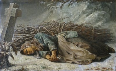 Den fattige kvinnen, 1857 av Alexandre Antigna