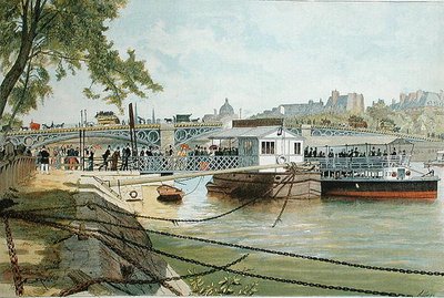 Ponton på Suresnes, ved siden av Pont des Saints Peres av Alexandre Brun