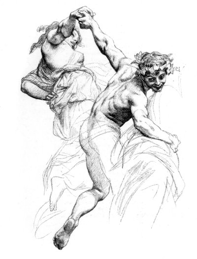 Studie for The Triumph of Flora, c1880-1882. av Alexandre Cabanel