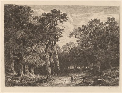 Par i en lysning av Alexandre Calame