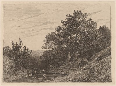 flokk i en bekk av Alexandre Calame