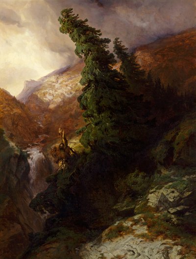Høyfjellskløft (Handegg-dalen i kantonen Bern) av Alexandre Calame