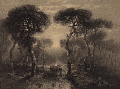 Landskap med trær av Alexandre Calame