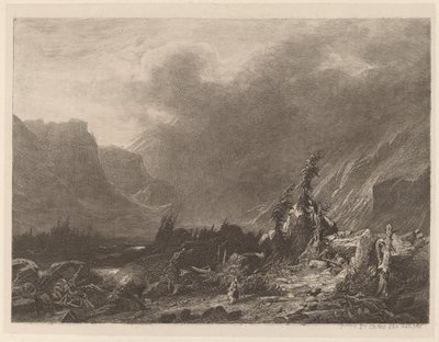Fjellstorm av Alexandre Calame