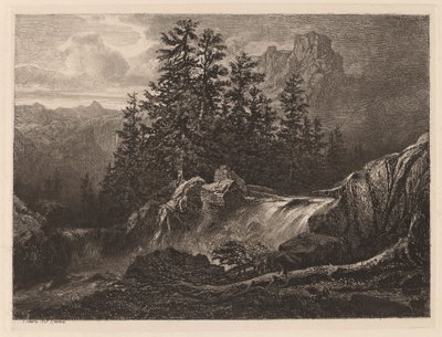 Fjellfoss av Alexandre Calame