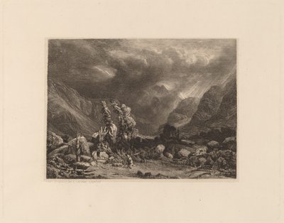 Storm i fjellene av Alexandre Calame