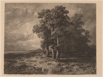 Trær i en storm av Alexandre Calame